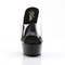 Шлепанцы Pleaser Delight-601, каблук 6 дюймов, платформа 1 3/4 дюйма, открытый носок, прозрачные/черные