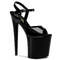 Босоніжки Pleaser Flamingo-809 на платформі з ремінцем та підборами 8 дюймів, чорні