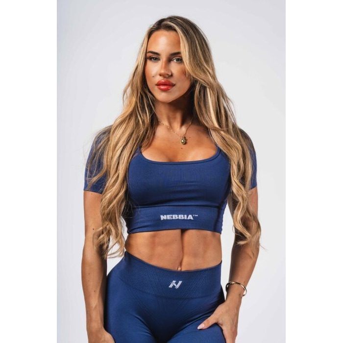 Топ Nebbia Shaping Crop Top FLOW SEAMLESS Blue 499