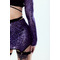 FRAME skirt Violet print mesh_ фіолетова сітка з принтом
