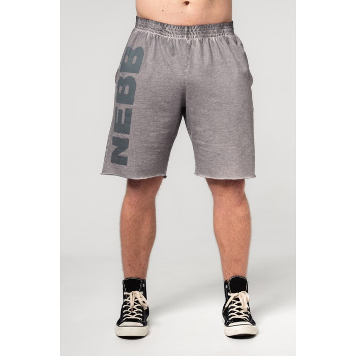 Шорты Nebbia Washed-off Gym Sweatshorts NO BS Light Grey 367