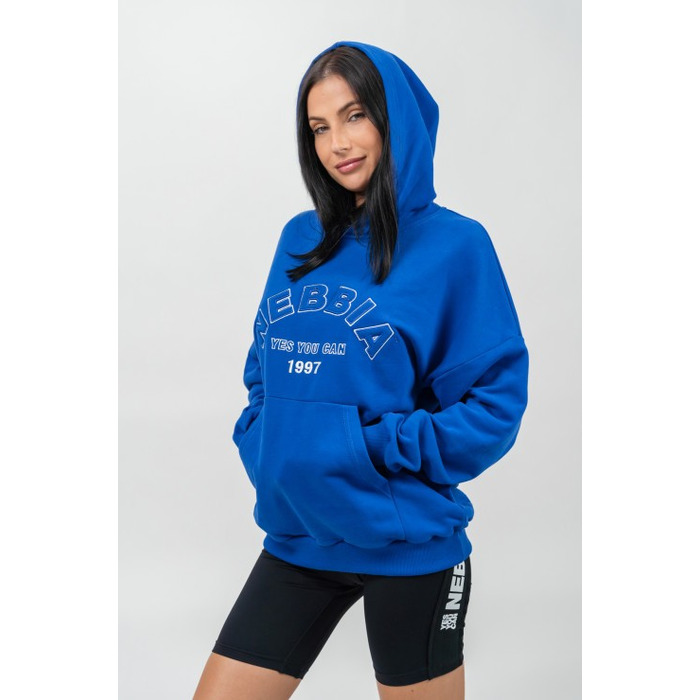 Худі Nebbia Branded Oversized Hoodie Gym Rat Blue 256