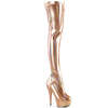 Boots Delight-3000HWR *Каблук 6 дюймов, эластичные сапоги до бедра 1 3/4 дюйма, боковая молния 12 дюймов, розовое золото