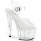 Босоножки Pleaser STARDANCE-708 на каблуке 7 дюймов (178 мм), платформа 2 3/4 дюйма (70 мм) с ремешком на лодыжке, инкрустированные стразами разных размеров снизу