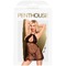 Пеньюар та трусики з інтимним доступом Penthouse напівпрозорі, чорні, L/XL