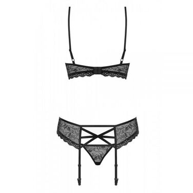 Комплект с поясом для чулок Obsessive 818-SEG-1 S/M