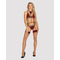 Комплект мереживний з поясом для панчох Obsessive Sugestina 3-pcs set S/M