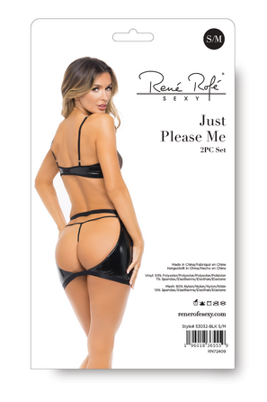 Комплект Rene Rofe Just Please Me, чорний, S/M