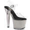 Босоножки Pleaser Lovesick-708T *7 дюймов, каблук в форме сердца, ремешок на щиколотке шириной 3 1/4 дюйма, прозрачный/серый