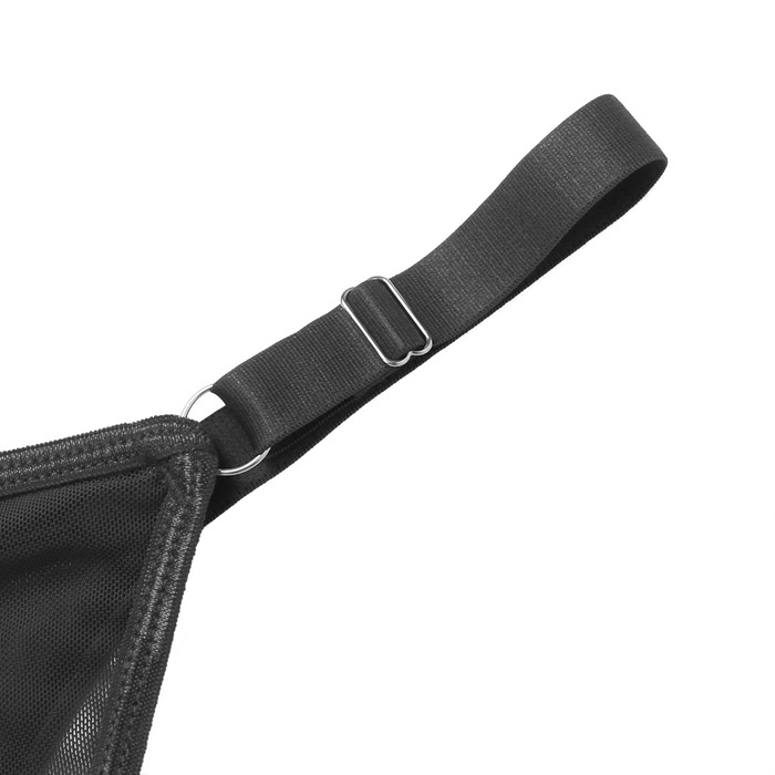 Платье-пеньюар макси с разрезами Star Night с трусиками, с кружевом, черное, L