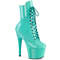 Чоботи Pleaser Adore-1020 на підборах 7 дюймів, черевики на шнурівці спереду 2 3/4 дюйма з PF, бірюзові