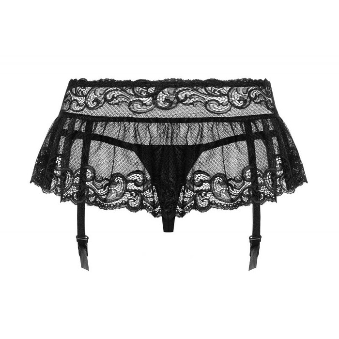 Пояс для чулок черный Obsessive 830-GAR-1 garter belt S/M