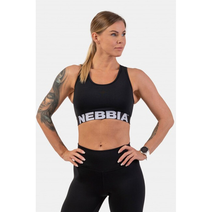 ТОП MEDIUM IMPACT CROSS BACK SPORTS BRA BLACK 410