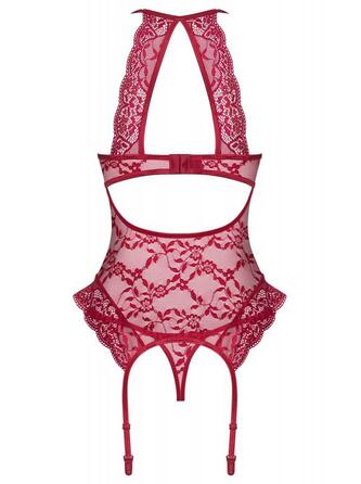 Комплект Obsessive Ivetta корсет та стрінги S/M