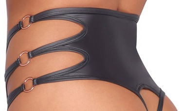 Комплект белья с открытым доступом Cottelli, черный, 2 предмета, размер S