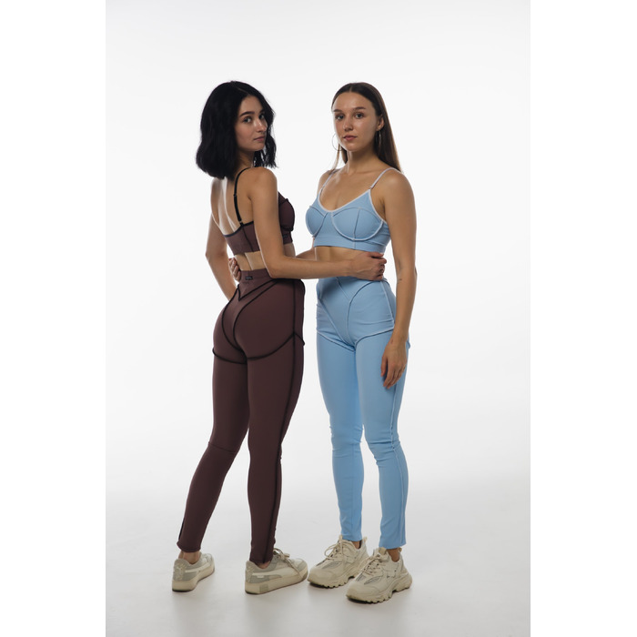 VIBE — Легінси З Рельєфами та Поясом Для Pole Dance, Heels Та Студійних Тренувань - капучино
