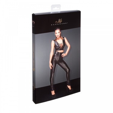 Брюки со шнуровкой сзади F148 Noir Handmade M