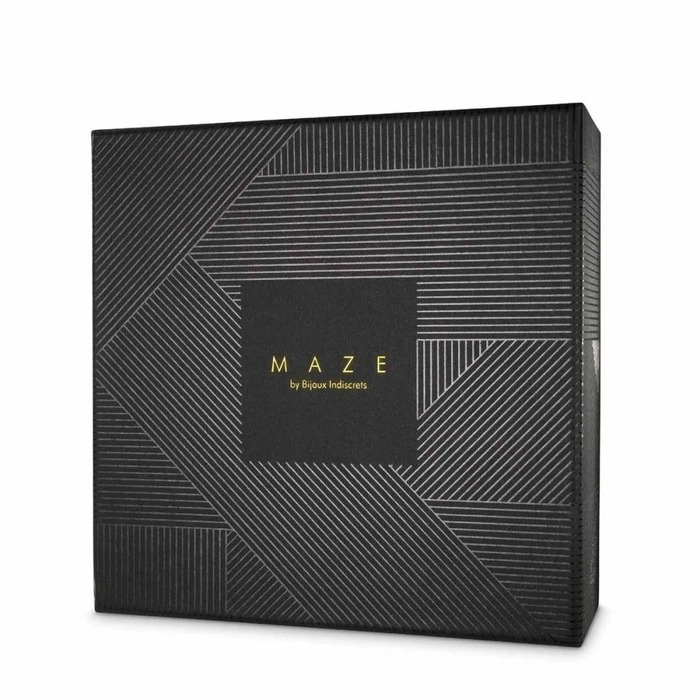 Пояс для панчох Bijoux Indiscrets MAZE, з екошкіри, чорний, One Size