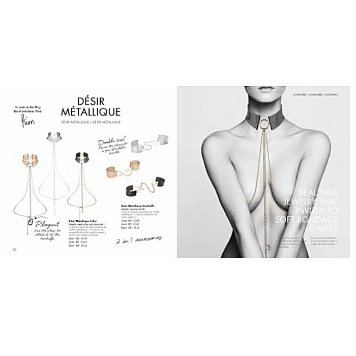 Браслеты-наручники DESIR METALLIQUE чорні Bijoux Indiscrets