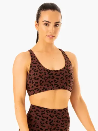 Топ Ryderwear Evolution Sports Bra - Chocolate Leopard