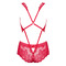 Мереживне боді Obsessive 853-TED-3 Teddy червоне, L-XL