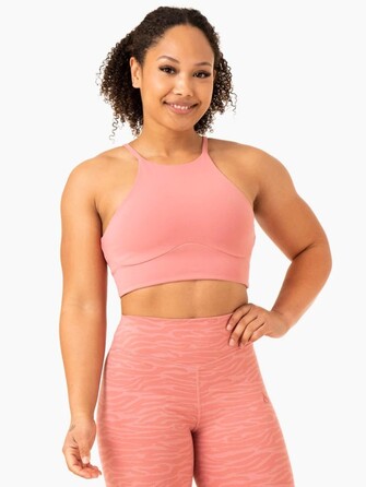 Топ Transform Reversible Sports Crop - Pink Zebra