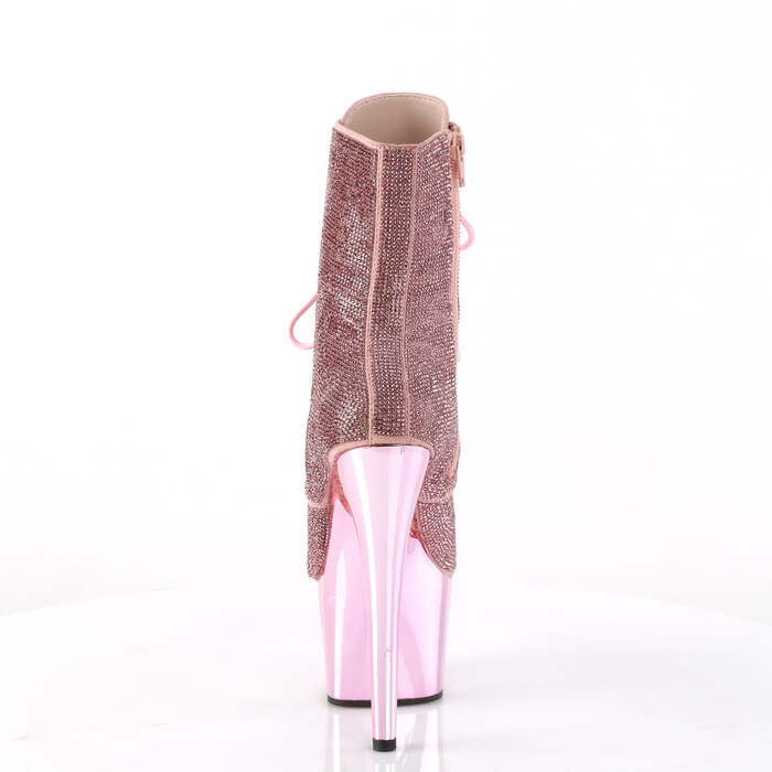 Ботильоны Adore-1020CHRS *Каблук 7 дюймов, высота 2 3/4 дюйма, декорированная подошва PF RS, молния сбоку, нежно-розовый