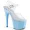 Босоніжки Pleaser Adore-708 на підборах 7 дюймів, босоніжки з ремінцем на щиколотці 2 3/4 дюйма, прозорі/ніжно-блакитні