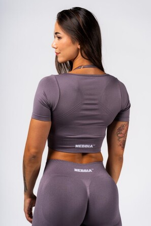 Топ Nebbia Shaping Crop Top FLOW SEAMLESS Dark Grey 499