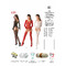 Бодистокинг BS055 black Passion, сетка, с открытым доступом, черный, One SIze