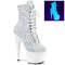 Чоботи Pleaser Adore-1020LG на підборах 7 дюймів, черевики на шнурівці спереду 2 3/4 дюйма з PF, білі