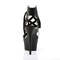 Босоніжки Pleaser Delight-600-14 на підборах 6 дюймів, 1 3/4 дюйма з мереживом спереду PF, чорні, веганська шкіра/чорний колір