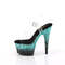 Босоножки Pleaser Adore-708SS *Каблук 7 дюймов, ремешок на щиколотке шириной 2 3/4 дюйма, прозрачный/бирюзовый