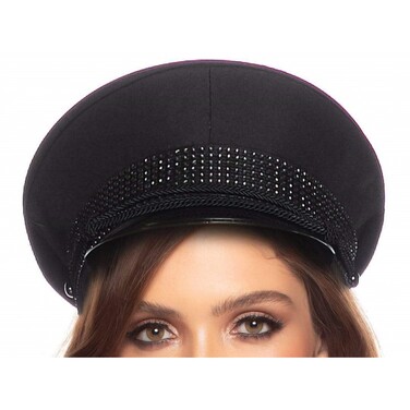 Офицерская шляпа Festival Officer Hat от Rhinestone Leg Avenue, черная