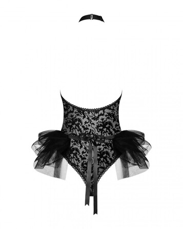 Костюм покоївки Obsessive Frilles Чорний L/XL