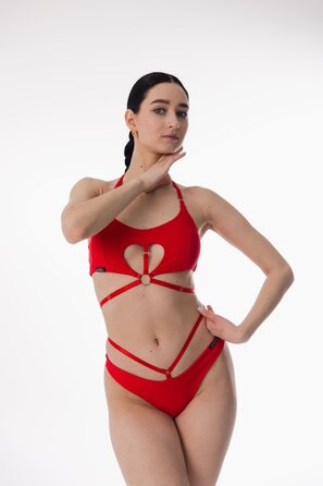 Топ з Вирізами Freya для Pole Dance, Exotic та Сценічних Виступів - червоний