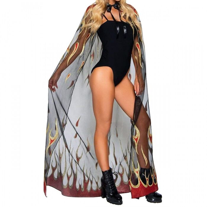 Блискуча накидка Leg Avenue Devil cape and horns O/S