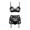 Комплект Obsessive Peonesia 3 предмети S/M