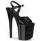 Босоніжки Pleaser Flamingo-809GP на підборах 8 дюймів, босоніжки з ремінцем на щиколотці 4 дюйми, чорні