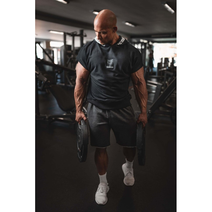 Безрукавка Nebbia NO LIMITS Rag Top with a Hoodie Black 175