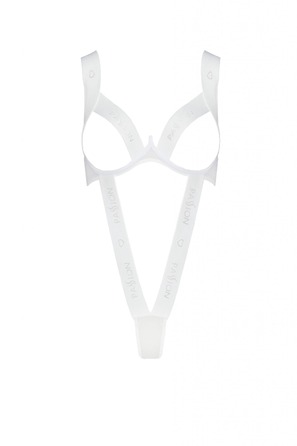 Боди с открытой грудью KYOUKA BODY white S/M - Passion