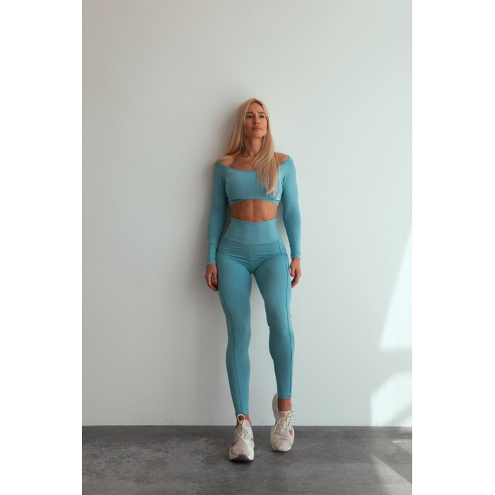 ТОП SKY BLUE TOP OFF THE SHOULDER 14674