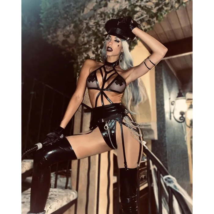 Рукавички без пальців чорні Leg Avenue Fingerless Motercycle Gloves O/S