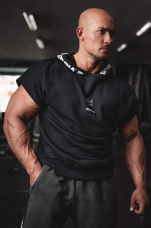 Безрукавка Nebbia NO LIMITS Rag Top with a Hoodie Black 175