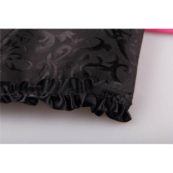 Корсет с цветочным принтом Star Night Corset Top с крючками и шнуровкой, черный, XS (без коробки)