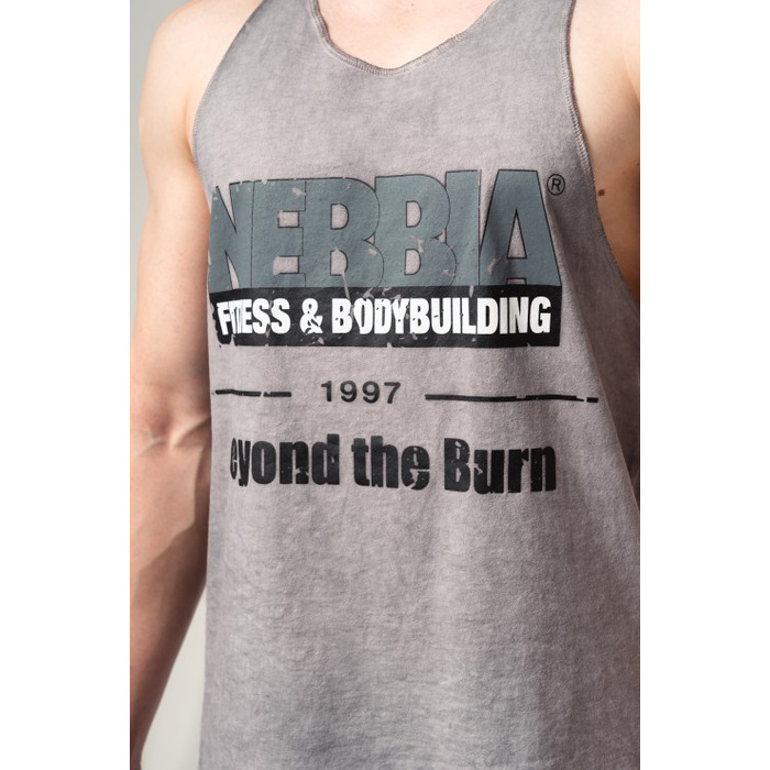 Майка Nebbia Washed-off Oversized Stringer MAX OUT Light Grey 359