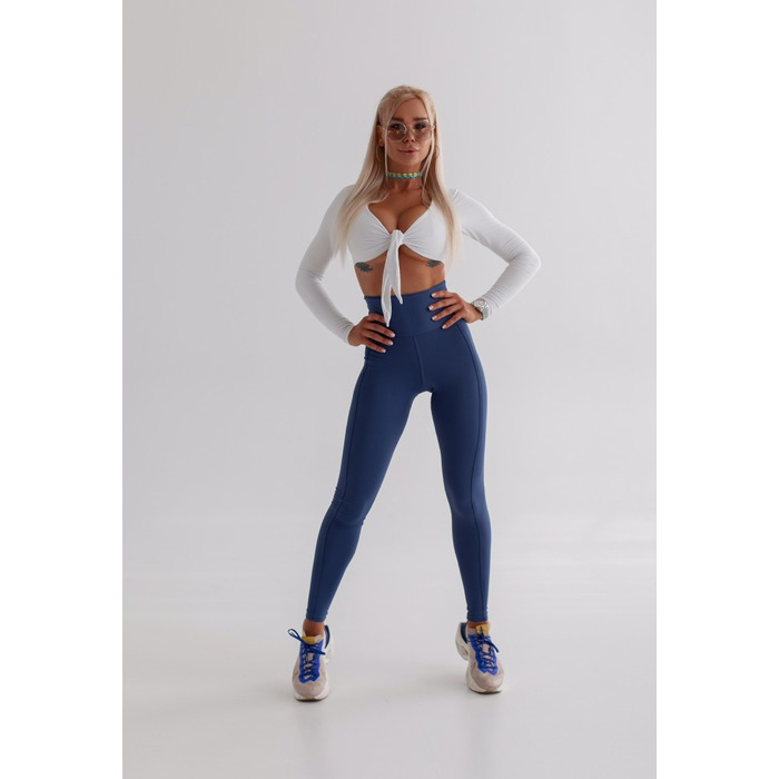 ТОП WHITE TOP WITH LONG SLEEVE AND TIE