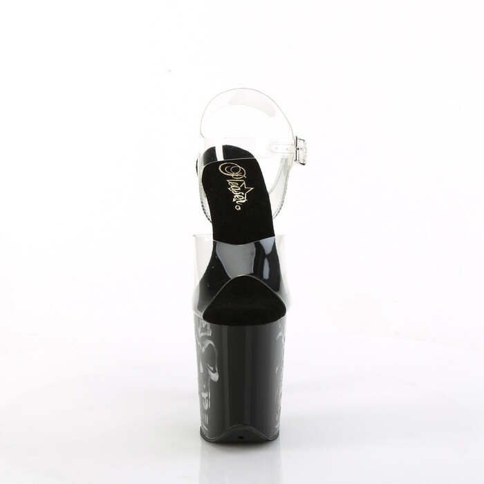 Босоножки Flamingo-808NLSK *Каблук 8 дюймов, ремешок на щиколотке 4 дюйма со светодиодной подсветкой PF, прозрачный/разноцветный