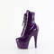 Чоботи Pleaser Adore-1020GP на підборах 7 дюймів, черевики на шнурівці спереду 2 3/4 дюйма з PF, фіолетові