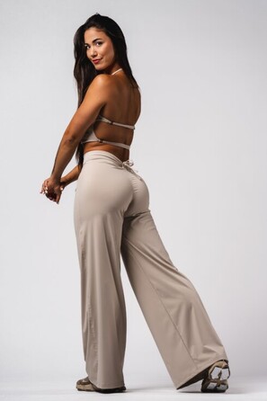 Штани Deni x NEBBIA High-waist Flared Pants Cream 312